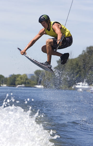 Defending Wakestock Wakeskate Champ, George Daniels finished tied for